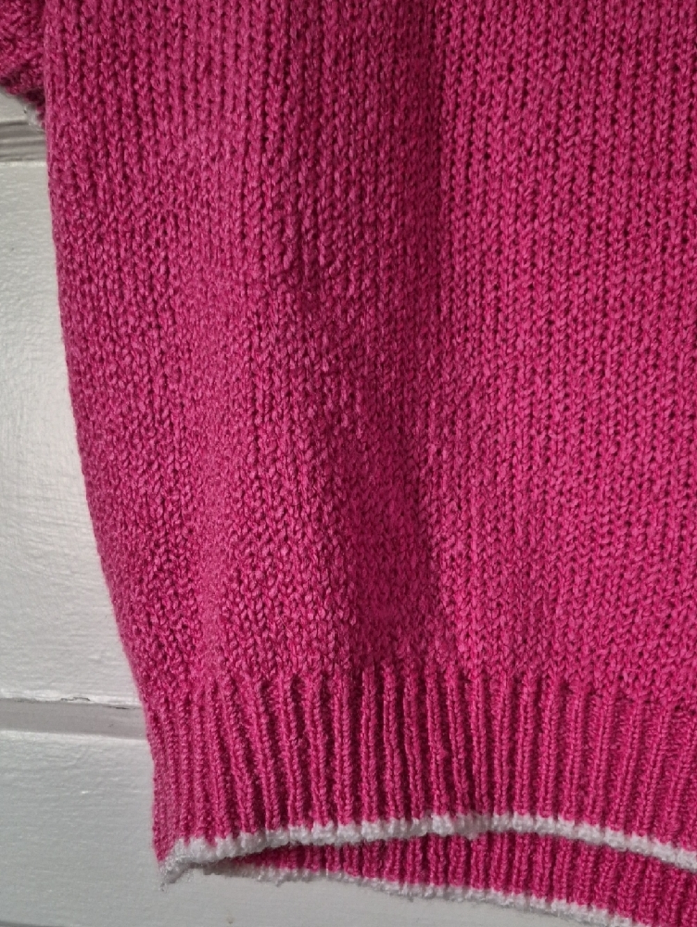 Vintage Pink Short Sleeve Crew Polo Sweater Grannycore Cottagecore 80s Large - Picture 5 of 12